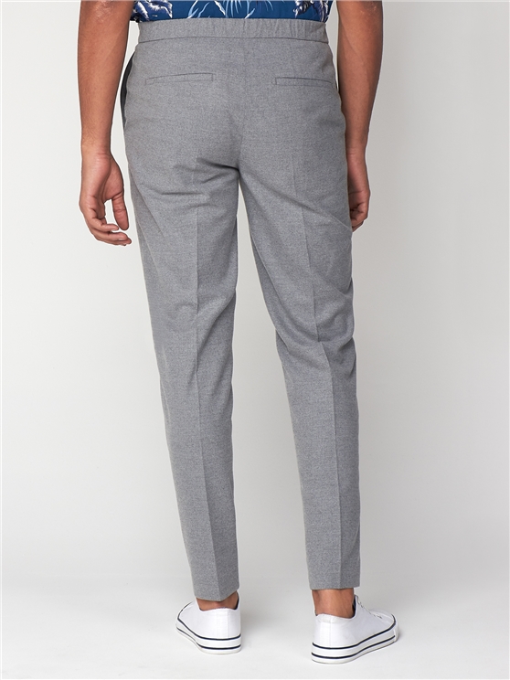 Light Grey Flannel Unstructured Slim Suit