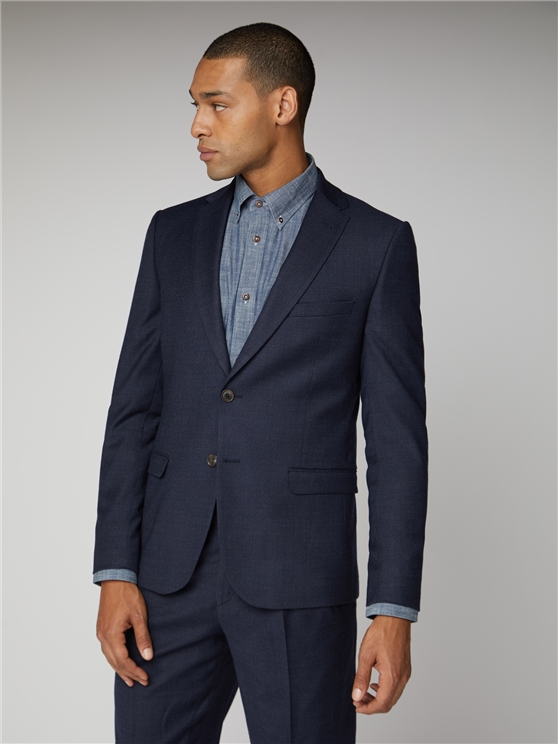 Navy Flannel Suit Jacket