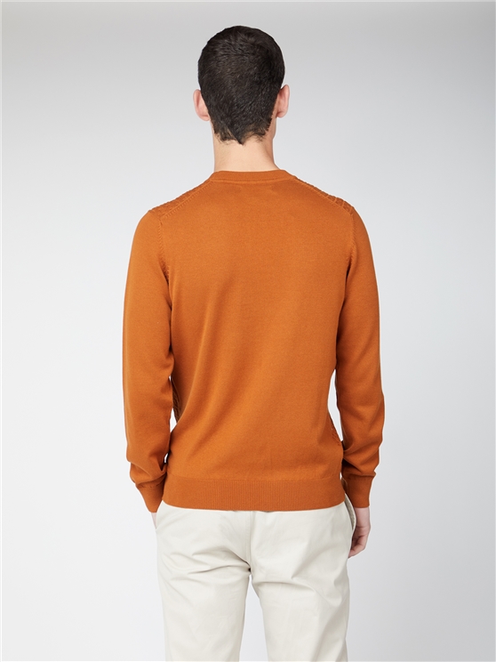 Orange crew neck store jumper