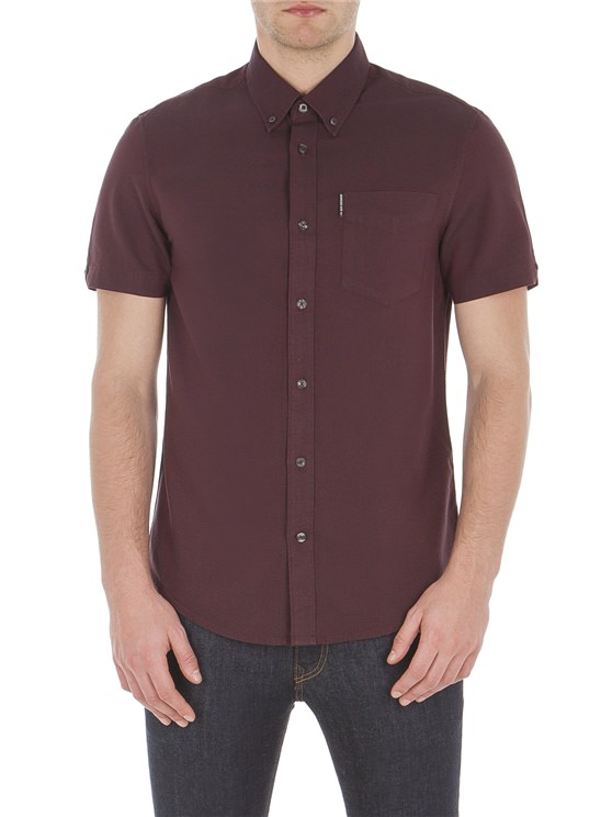 black short sleeve oxford
